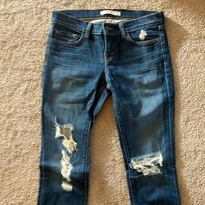 J Brand Women's Distressed Blue Jeans Size 26 mid rise